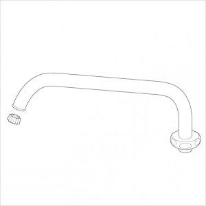 画像1: KPP111　MC(S)100用丸パイプ　250mm【KVK】　 (1)