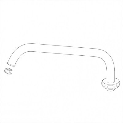画像1: KPP111　MC(S)100用丸パイプ　250mm【KVK】　 (1)