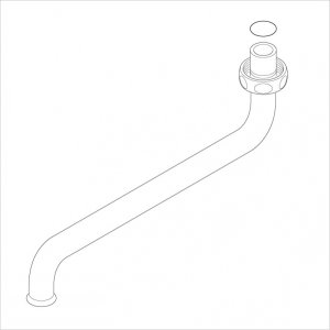 画像1: KPP121　MC(S)106用丸パイプ　250mm【KVK】　 (1)