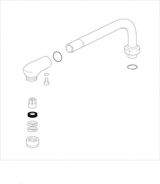 画像1: KPP360BDW-5   MS6000・MC(S)7000用丸パイプ(オフホワイト)  300mm【KVK】 (1)