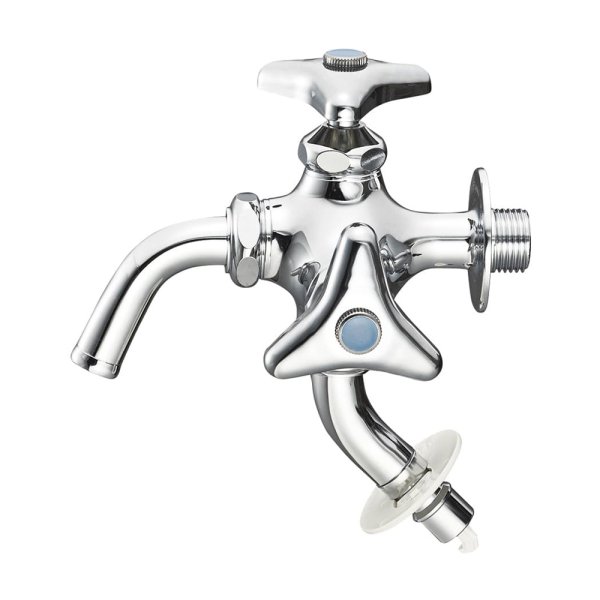 画像1: JF123TV-1-13【SANEI株式会社】   洗濯機用二口横水栓  (1)