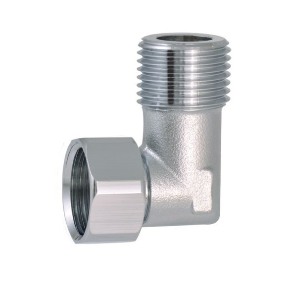 画像1: T2041-13-A【SANEI株式会社】ナット付ベンリーカンエルボ（小曲り）ノンアスPK付 (1)