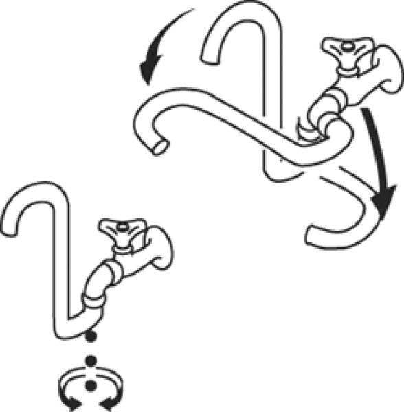 画像3: A121A-13  【SANEI株式会社】 折込形自在水栓 【固定コマ仕様】 (3)