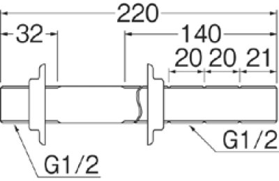 画像3: T231-13X220  貫通ニップル 【SANEI株式会社】 (3)