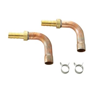 画像1: T421-15S-10AX12.7  ペア樹脂管銅管L金具セット 【SANEI株式会社】 (1)