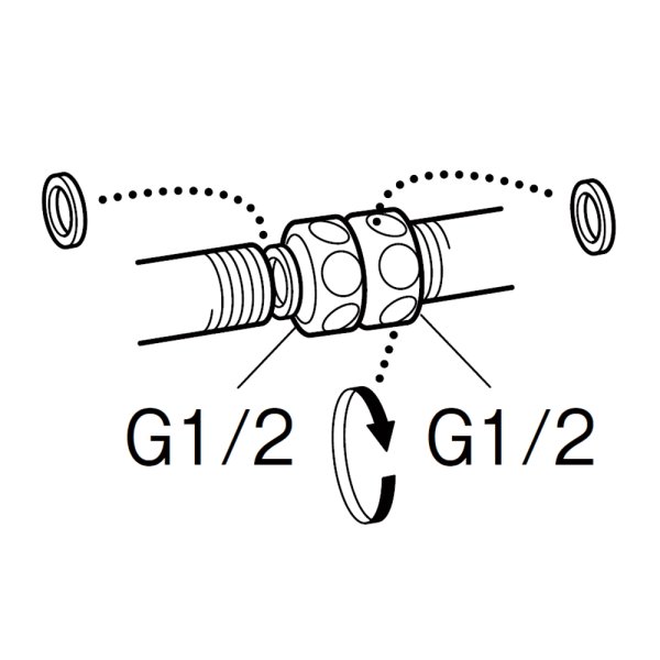 画像2: T83-13 /20【SANEI株式会社】　両ナット付アダプター  (2)
