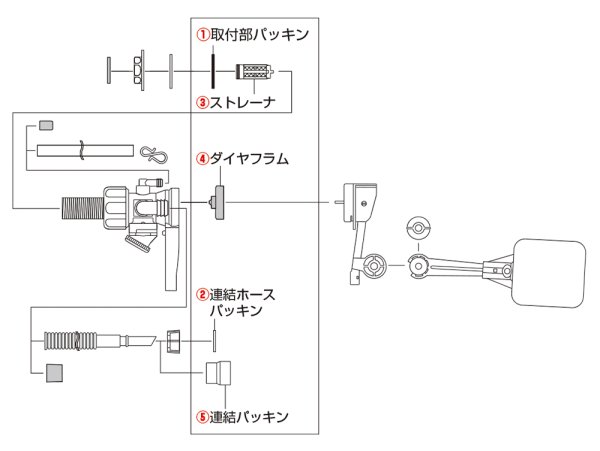 画像2: V56-91S【SANEI株式会社】万能ロータンクボールタップ補修パーツ (2)