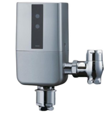 画像1: TEFV80UHA 　大便器自動フラッシュバルブ（露出、AC100V、人体センサー有、心間120mm、再生水用） TOTO【受注３週間ほどかかります】 (1)