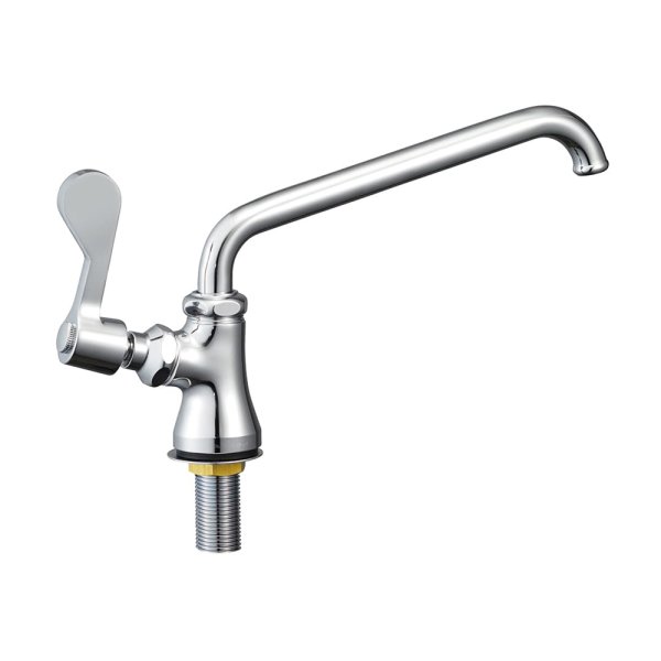 画像1: A5370L-20【SANEI株式会社】厨房用立形上向自在水栓（左ハンドル）［共用形］ (1)