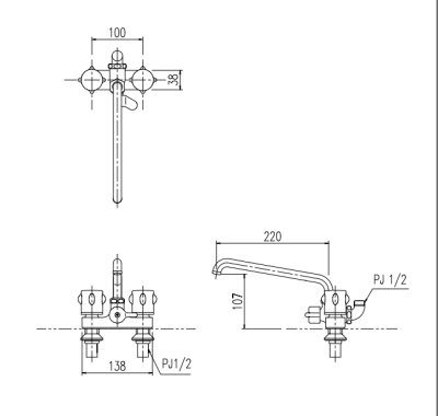 画像3: BF-M606X-PU2 シャワーバス水栓【LIXIL INAX】 (3)