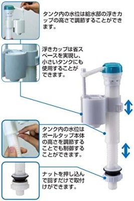 画像5: V538-5X-13    万能立形ロータンクボールタップ 【SANEI株式会社】 (5)