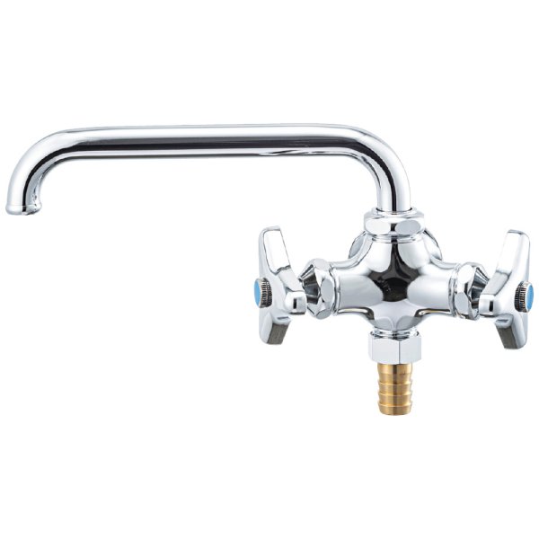 画像1: E20A-13  【SANEI株式会社】二口横形自在水栓  (1)