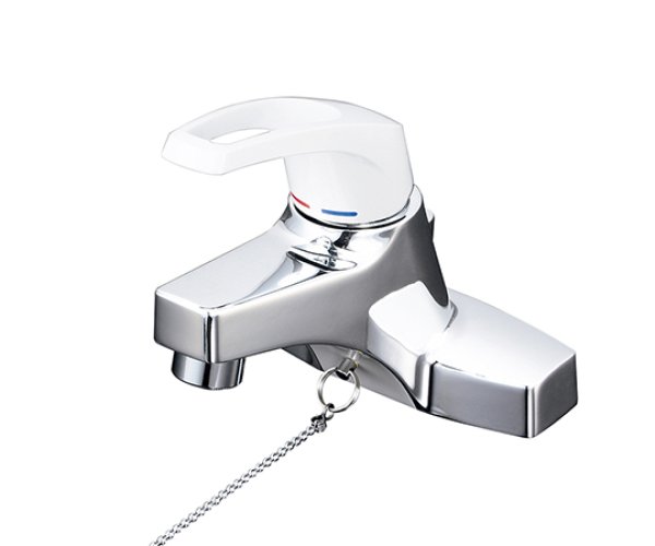 画像1: KM7014T2 洗面用シングルレバー式混合栓 ゴム栓付【KVK】旧KM315G (1)