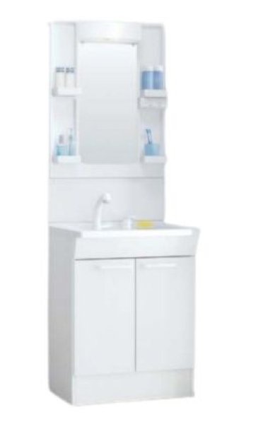 画像1: LDPB060BAGEN2A+LMPB060B1GDG1G【TOTO】 洗面化粧台Ｖシリーズ 両開き・1面鏡タイプ(扉裏収納無)　扉ホワイト　 (1)