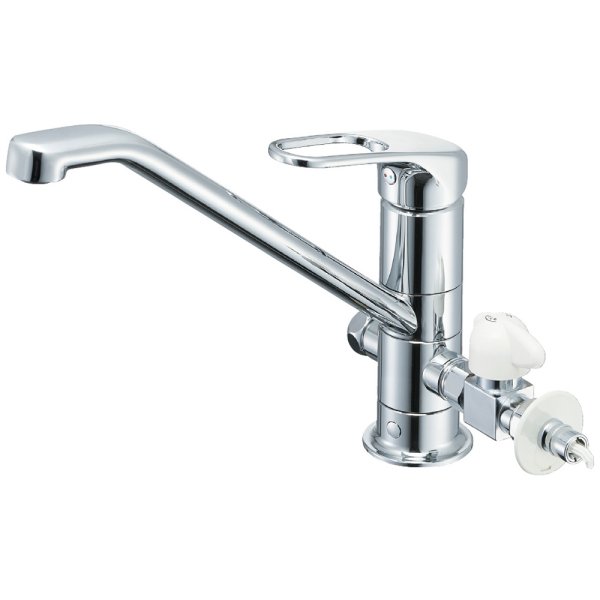 画像1: K87112ETJV-V2S【SANEI株式会社】   シングルワンホール分岐混合栓  (1)