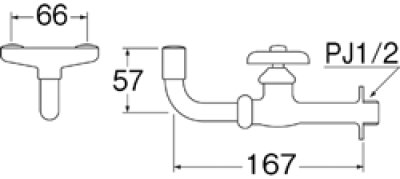 画像2: Y25A-13 【SANEI株式会社】  横形洗眼水栓 (2)