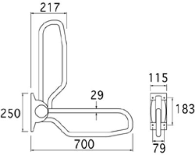 画像3: W601 サポートバー（折上式）【SANEI株式会社】 (3)