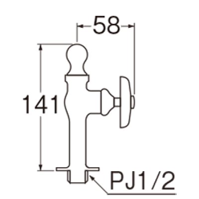 画像2: Y56A-13 【SANEI株式会社】 立形水飲水栓  (2)