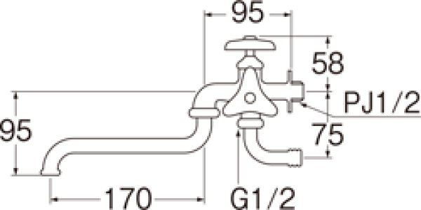 画像2: E10A-13  【SANEI株式会社】 二口自在水栓  (2)