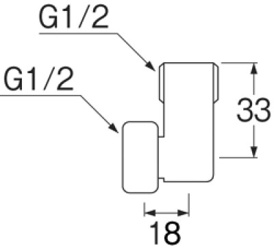 画像2: T2041-13-A  ナット付ベンリーカンエルボ（小曲り） 【SANEI株式会社】 (2)