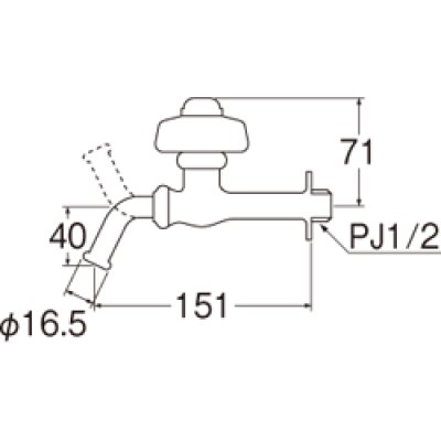 画像2: Y229A-13  【SANEI株式会社】 自閉ホーム水栓 (2)
