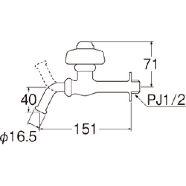 画像2: Y229A-13  【SANEI株式会社】 自閉ホーム水栓 (2)