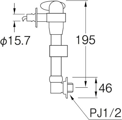 画像4: PY1735TV-13【SANEI株式会社】 ミニセラ洗濯機用水栓 (4)