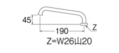 画像3: PA27J-60X-16  横型上向パイプ【SANEI株式会社】 (3)