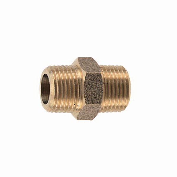 画像1: M154MN　砲金六角ニップル【ミヤコ株式会社】 (1)