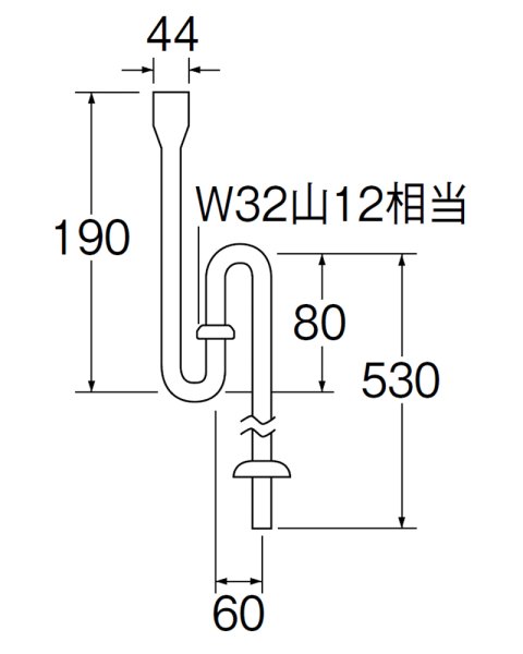 画像3: PH701-1-25【SANEI株式会社】PCワン付Sトラップ  (3)