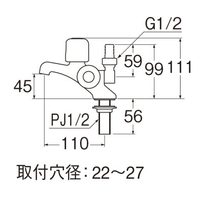 画像2: JF504V-13  【SANEI株式会社】二口立水栓（固定コマ仕様） (2)