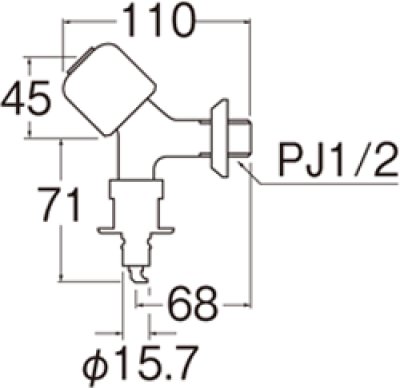 画像2: Y1431CTV-1-13【SANEI株式会社】   洗濯機用送り座水栓 (2)