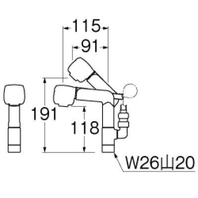 画像3: S85-30S-MW2   シャワー受けセット 【SANEI株式会社】 (3)