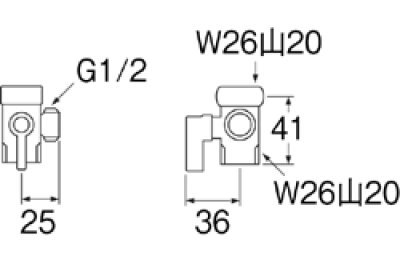 画像3: PU6-63F-13   切替コック（自在水栓用）【SANEI株式会社】 (3)