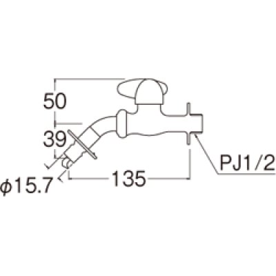 画像2: JY1235TV-1-13 ミニセラ洗濯機用ホーム水栓【SANEI株式会社】 (2)