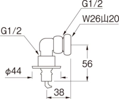 画像3: PY1230-40TVX【SANEI株式会社】   洗濯機用ニップル (3)