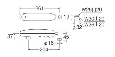 画像2: EA200-60X-16【SANEI株式会社】  自動水栓横形パイプ (2)