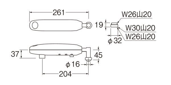画像2: EA200-60X-16【SANEI株式会社】  自動水栓横形パイプ (2)