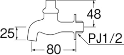 画像2: Y60J-13  【SANEI株式会社】 共用横水栓 (2)