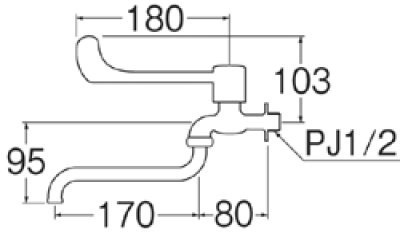 画像2: JA131-13  【SANEI株式会社】 レバー自在水栓（吊コマ仕様） (2)