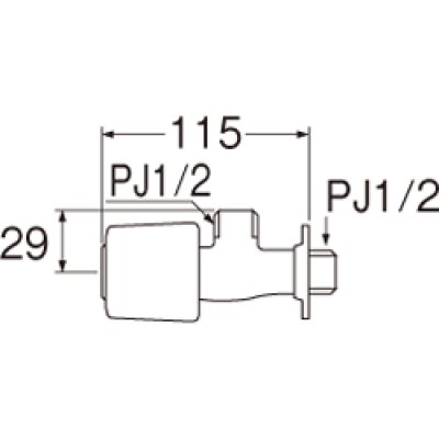 画像2: V24AC-13   アングル化粧バルブ［共用形］【SANEI株式会社】　 (2)