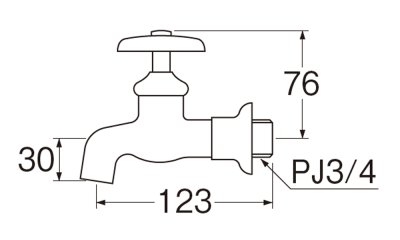 画像2: Y11-20  【SANEI株式会社】 送り座横水栓（固定コマ仕様） (2)