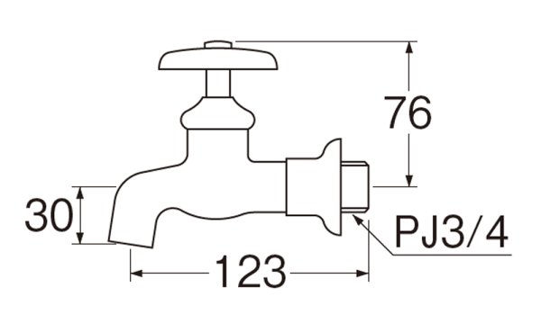画像2: Y11-20【SANEI株式会社】 送り座横水栓（固定コマ仕様） (2)
