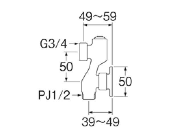 画像2: U3-90X-50【SANEI株式会社】増設偏心管  (2)
