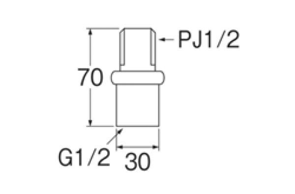 画像3: PT82-1S-13【SANEI株式会社】偏心管アダプター (3)