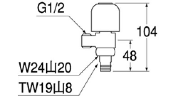画像4: PB585F-13【SANEI株式会社】   上部分岐バルブ  (4)
