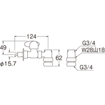 画像3: PB515S  分岐ソケット 【SANEI株式会社】 (3)
