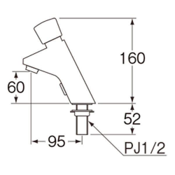 画像2: Y5966-13 【SANEI株式会社】 自閉式立水栓 (2)