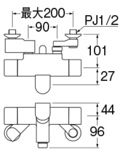 画像3: SK1816T2-13【SANEI株式会社】サーモシャワー混合栓（自閉式） (3)