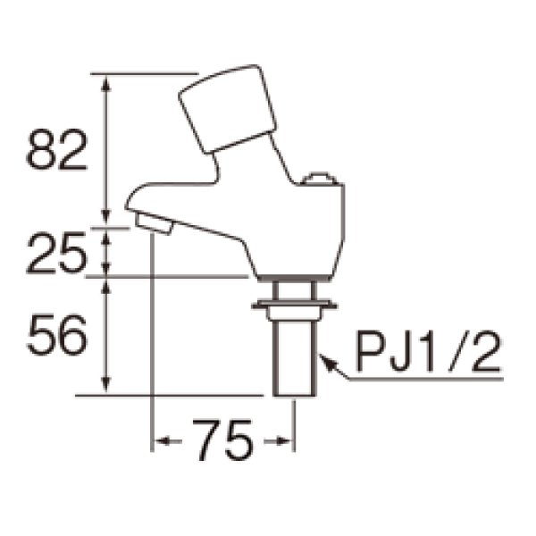 画像3: Y596C-13  【SANEI株式会社】自閉式立水栓 (3)